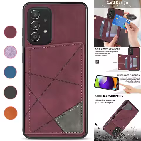 Wallet Side Card Flip Leather Case For Samsung Galaxy A04s A12 A13 A51 A52 A53 A54 Note 20 Ultra S23 Ultra S22 S21 Plus S20 FE