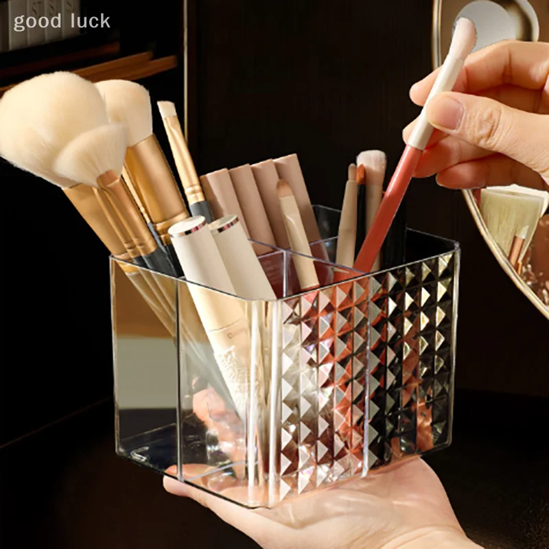 New Clear Acrylic Makeup Brush Holder Desk Cosmetic Organiser Lipstick Storage Lipstick Storage Holder