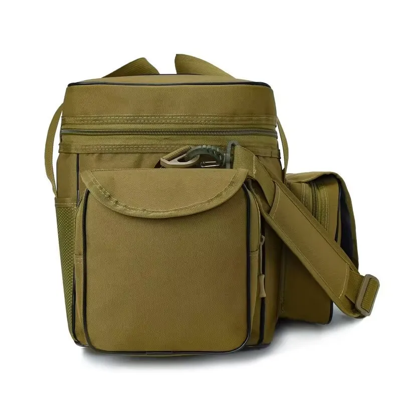 Fishing Tackle Bags 54*20.5*24cm Shoulder Bag High Capacity 600D Oxford Cloth Outdoor Cycling Backpack Camping Picnic Bag﻿