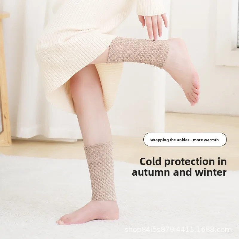 Cashmere Ankle Support Warm Foot Calf Heel Joint Protection Sleeve Men Women Winter Thermal Cold Proof Anti Cold Socks Cover