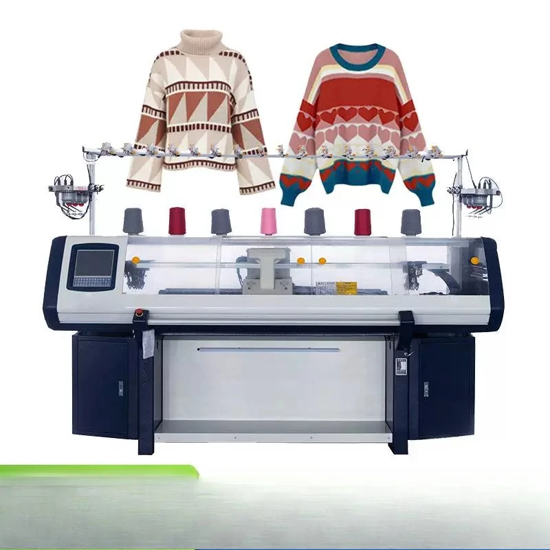 Fully automatic dual system computerized flat knitting machine sweater knitting machine scarf knitting machine