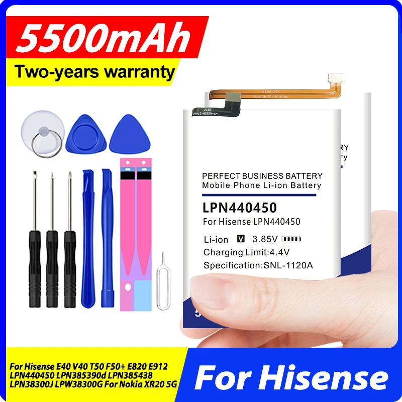 DaDaXiong Battery For Hisense E40 V40 T50 F50+ E820 E912 LPN440450 LPN385390d LPN385438 LPN38300J LPW38300G For Nokia XR20 5G