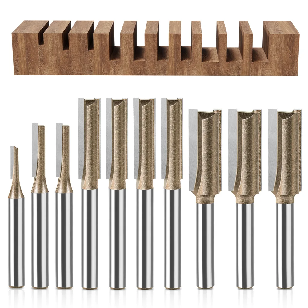 4/6/10/20pcs/set Grade 1/4'' OR 1/2'' Shank Milling Cutter  Router Bit Cleaning Bottom Bit Woodwork Tool Set Fresa