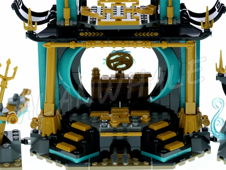 1096pcs Shinobi Seabound Temple of the Endless Sea Laboratory undermarine Serpent 60085 set di blocchi compatibili con il modello