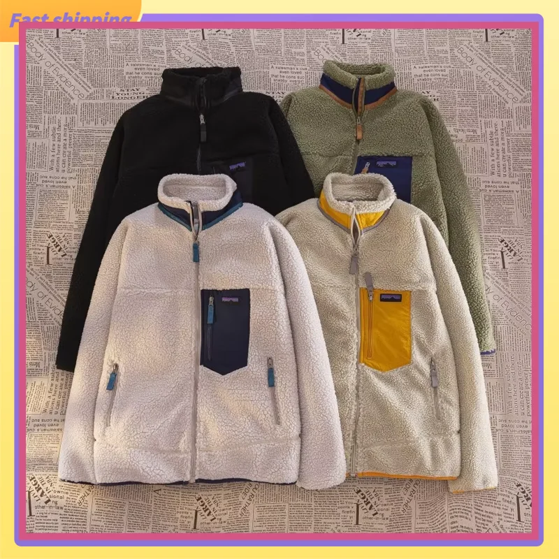 

2025 Motorcycle Outdoor Fleece Jacket For Men/Women Double Sided Fleece Thickened Plush Rider Cycling Suit Lamb Wool Windproof