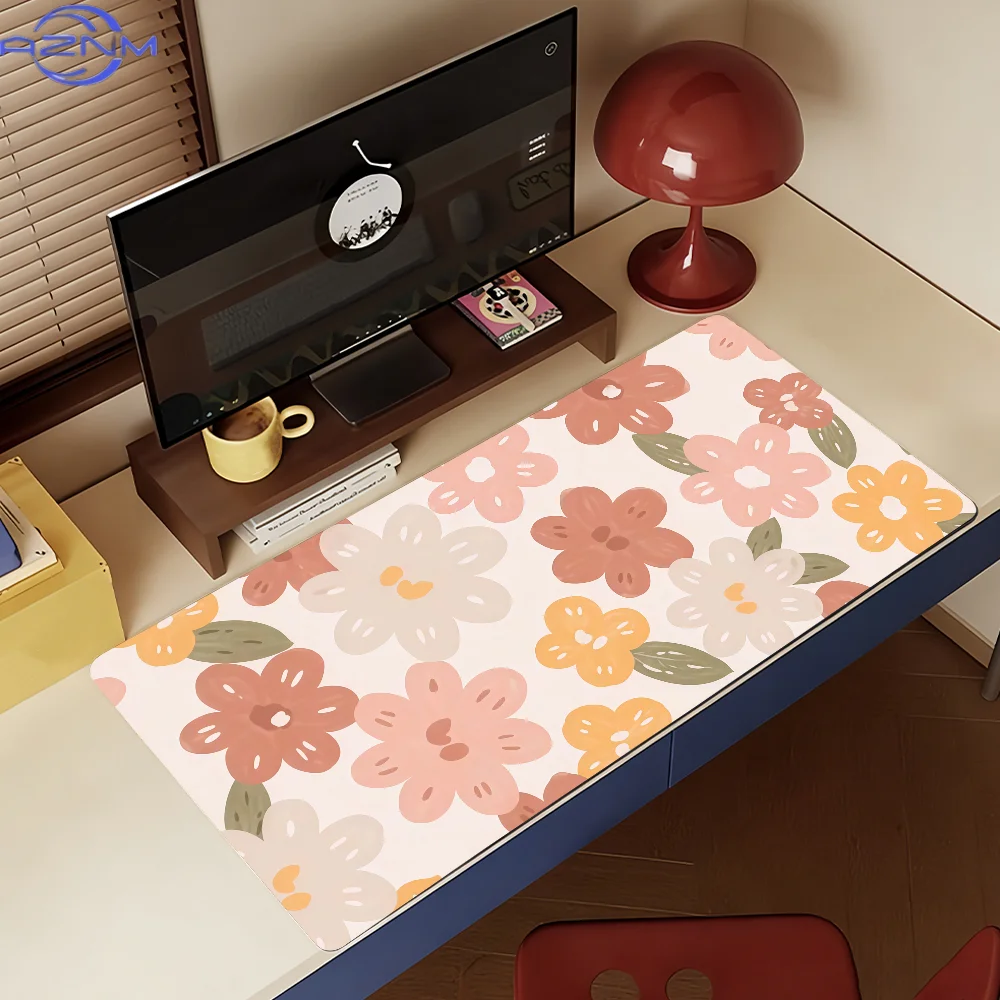Various Flowers Kawaii Mouse Pad For Office Gaming And Keyboards Non-Slip Large Waterproof view 5