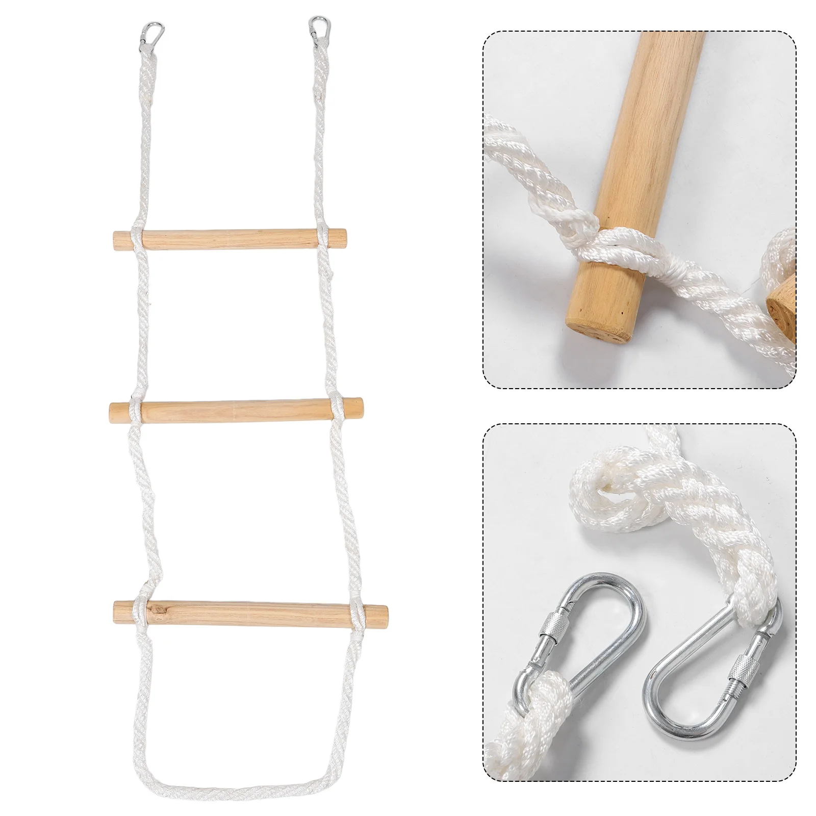 

Ladder for Getting and Out of Bed Bunk Rope Children Climbing Cotton Sliding