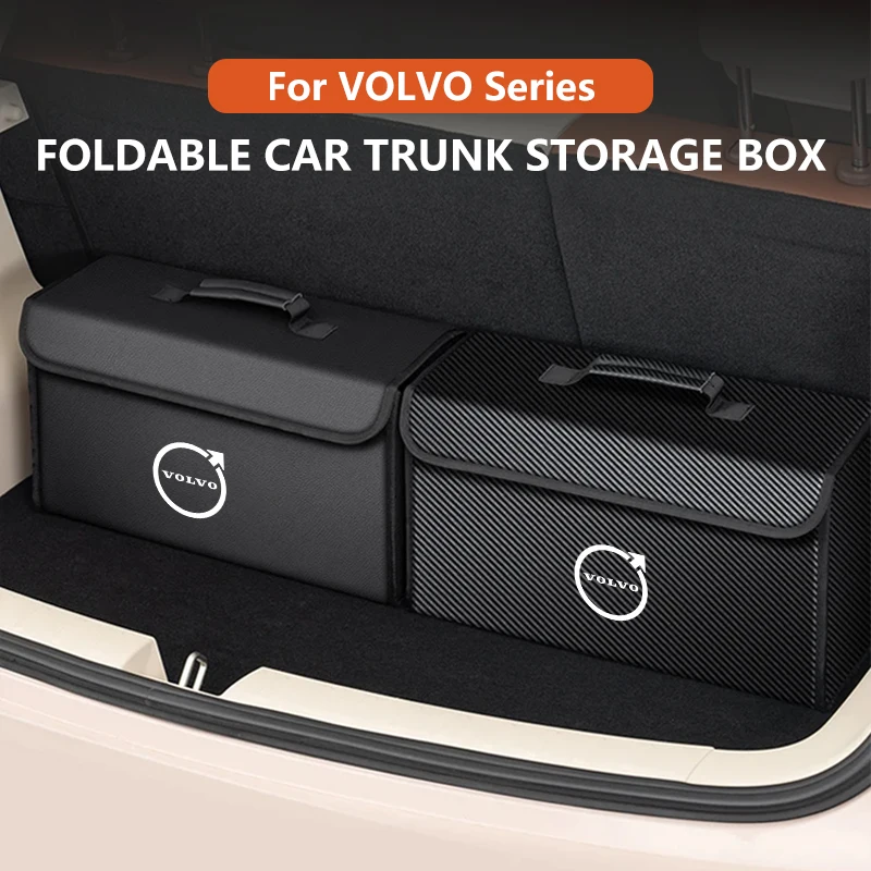 

Car Trunk Storage Box Organizer Leather Stowing Tidying Container Bag For VOLVO EX90 XC40 XC60 XC70 XC90 V60 V90 S60 S90 2025