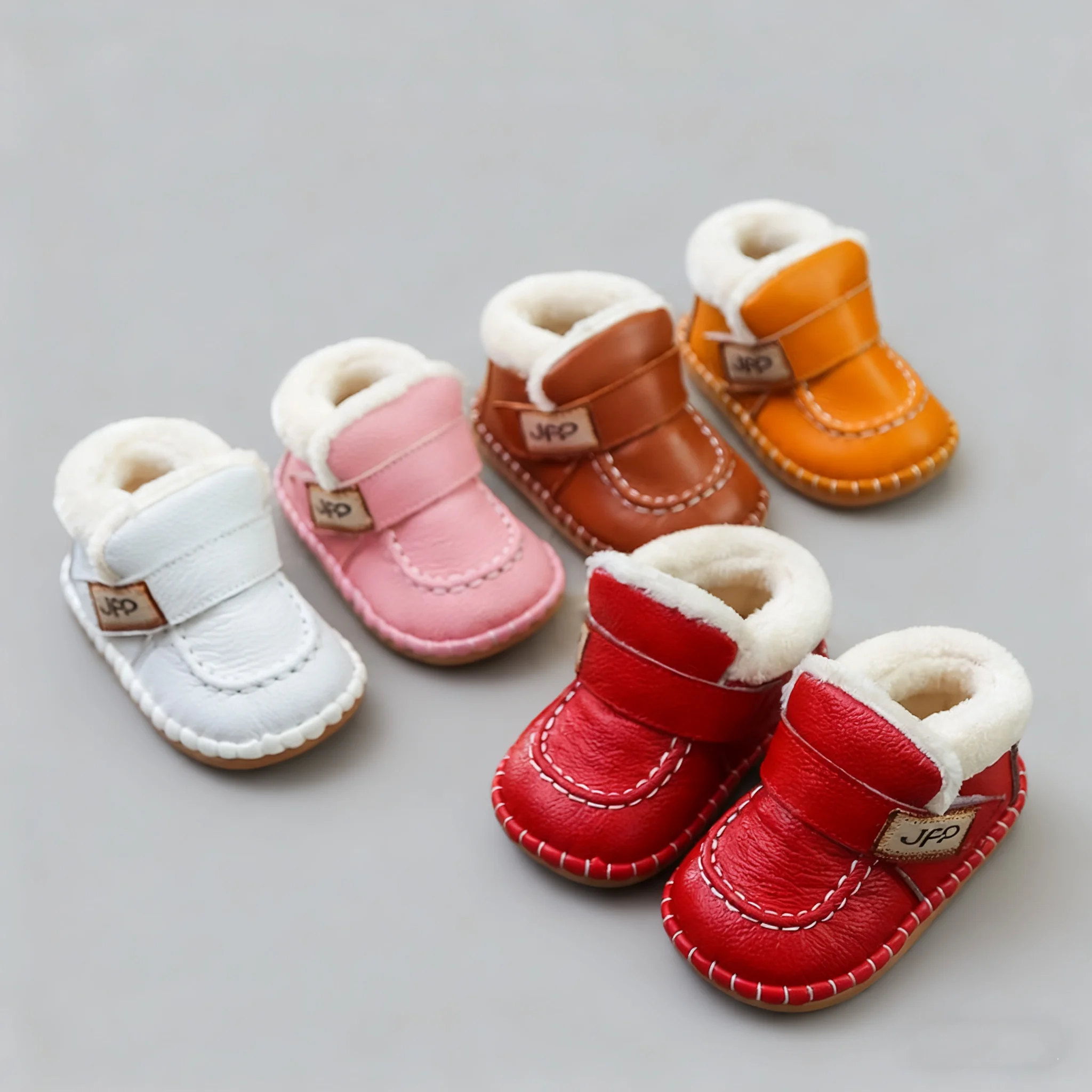 

Зимние сапоги для маленьких девочек и мальчиков, плюшевые детские туфли из натуральной кожи, нескользящая детская обувь на мягкой подошве, детская обувь на хлопковой подкладке