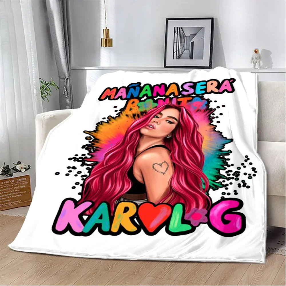 Karol G Manana Sera Bonito Printed Blanket Picnic Blankets Warm Blanket Soft and Comfortable Blanket Home Travel Birthday Gift