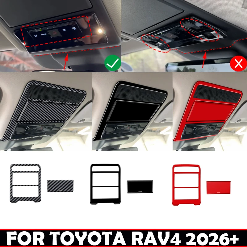 Für TOYOTA RAV 4 RAV4 XA60 2026 2027 Auto-Dachleseleuchtenrahmen Brillenbox-Panel Innenraum Leselampenabdeckung Kratzschutz Dekor-Zierleiste