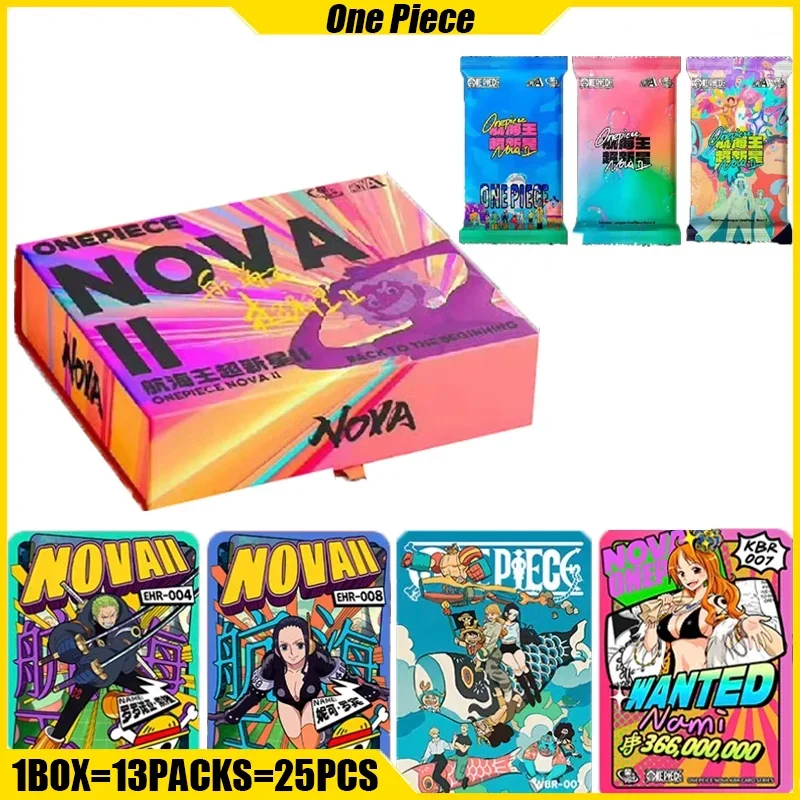 

NOVA VOL.2 One Piece Cards Luffy Zoro Nami Anime Collection Cards Mistery Box Board Games Toys Birthday Gifts for Boys and Girls