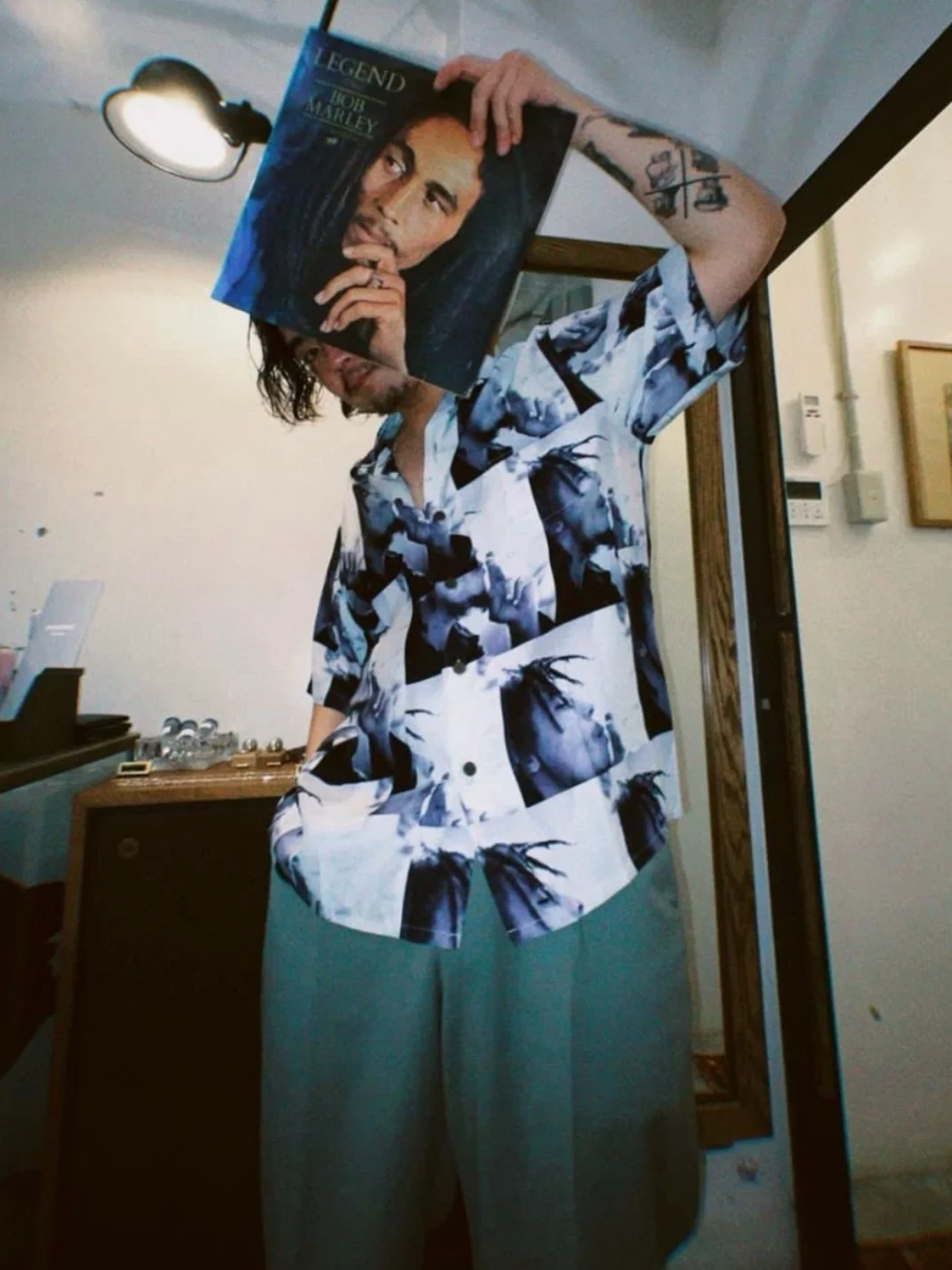 

Футболка Wao Maria Bob Marley в стиле регги, повседневная, свободного кроя, с коротким рукавом, летняя, молодежная, модная, 100% хлопок, не требует глажки