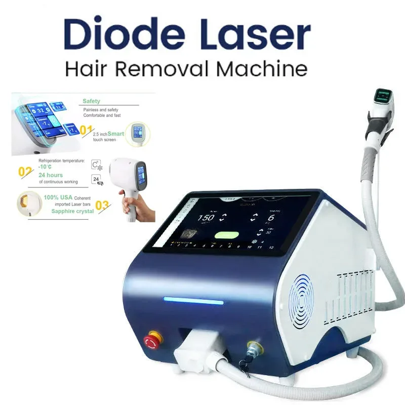 

2025 Newest 808nm Diode Laser ICE Platinum Diode Laser Hair Removal Machine 755 808 1064nm hair remove laser remove hair