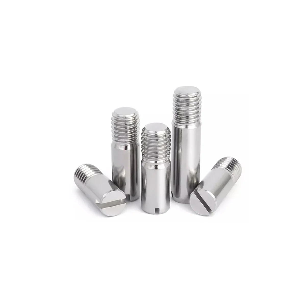 304 Stainless Steel Slotted External Thread Cylindrical Pin / Locating Pin Shaft M2.5M4M5M6M8M10