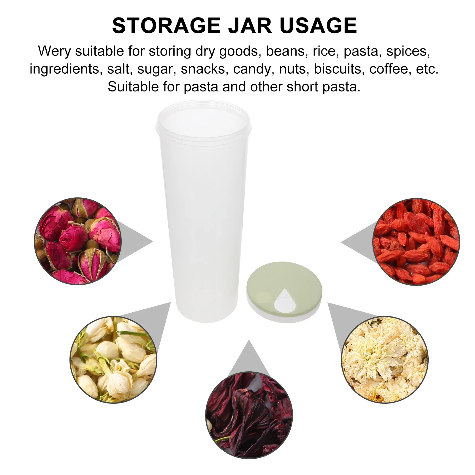 

2Pcs Food Storage Jar Airtight Sealing Boxes Transparent Kitchen Storage Containers for Rice Cereal Snacks Rice Container