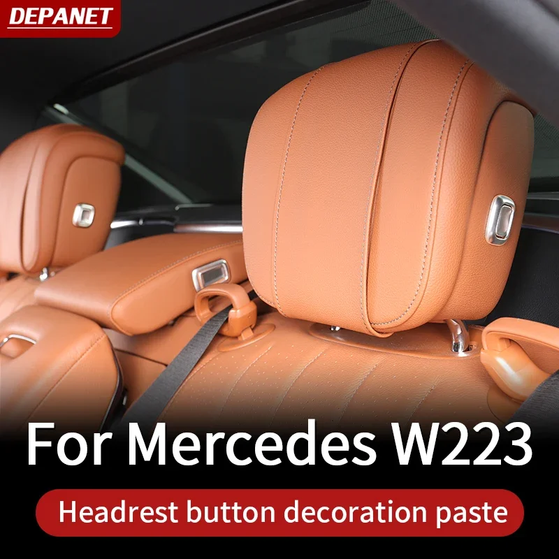 Headrest buttons for Mercedes w223 S  class 2021~2025 covers trim benz s w223 S400 S450 S550 S480 amg supplies accessories