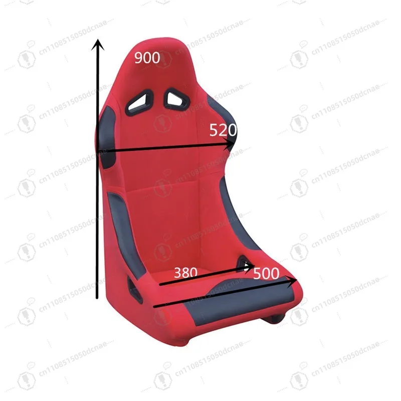 Modified Car Seat Racing Chair Red Fabric with Slide Rail Bucket Seat Universal