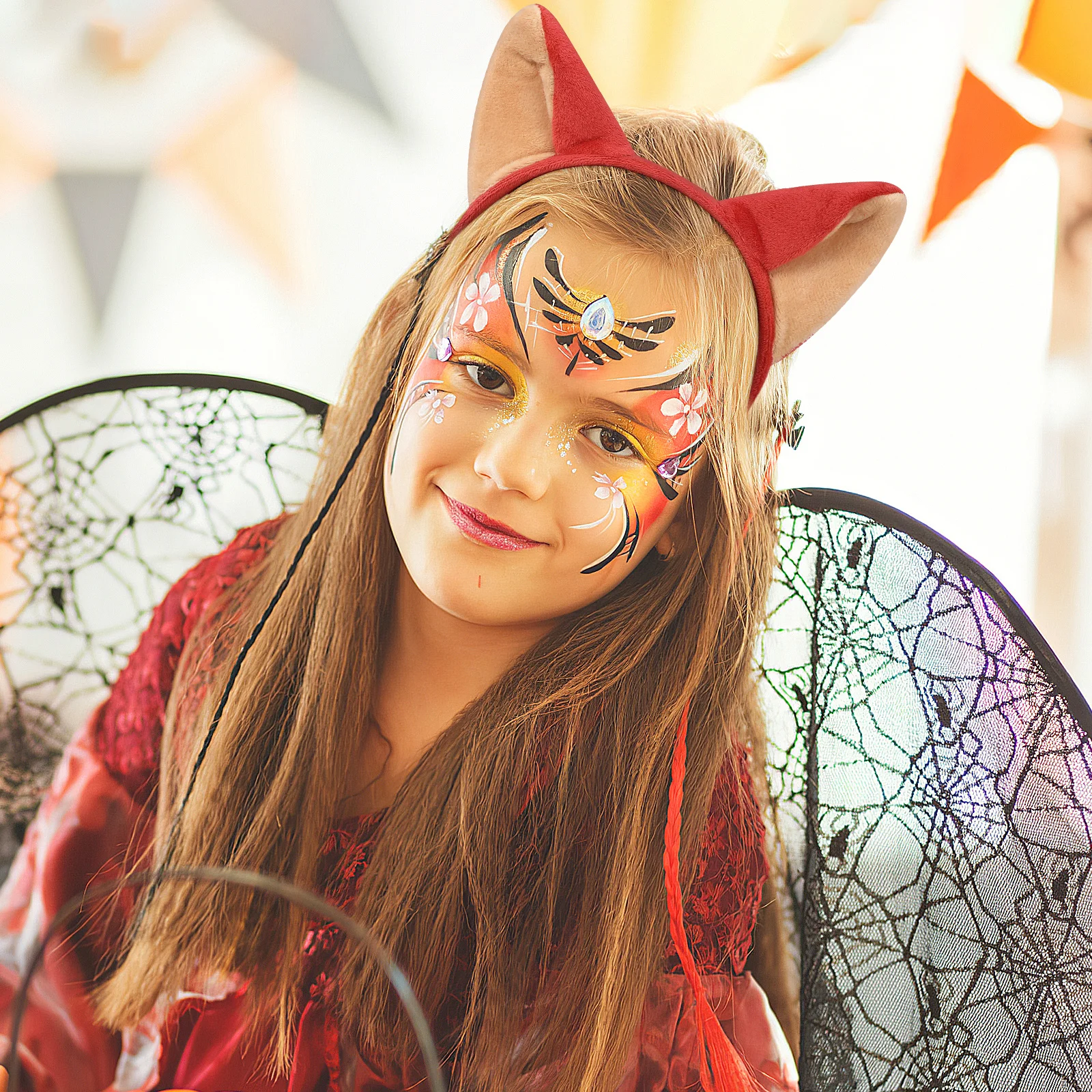 

4Pcs Fox Ear Headband Stylish Simulative Animal Hair Hoop Ideal for Carnival Performance Accessory Lightweight Fun