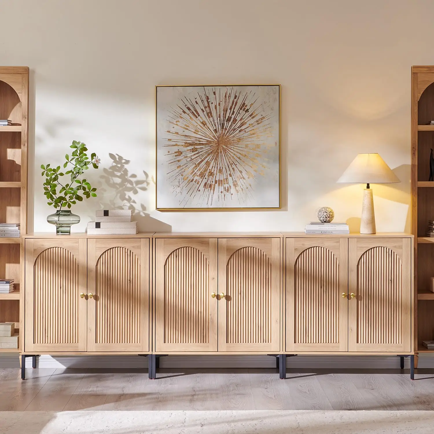 Modern Arched Sideboard Buffet with Storage 92.63