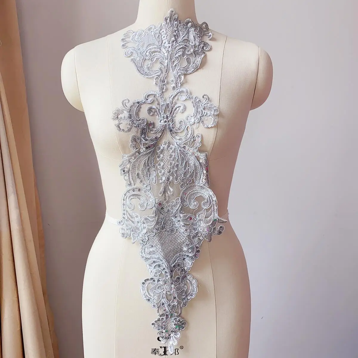 Transparente Pailletten-Spitzenblumen-Accessoires, handgefertigte DIY-Materialien, hochwertige Hochzeitskleider, Kleidungsdekorationsapplikation, RS2460 – Detail 22