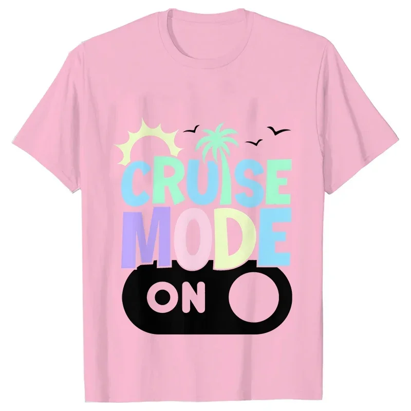 Cruise MODE on Shirt Family Cruise T-shirts Family Matching Vacation T-shirts Cruise Squad Matching Family Outfits Short Sleeve