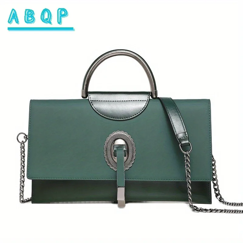 

Ladies Vintage Tote Bags Simple Large Capacity Commuter Shoulder Crossbody Bag Green Black Mini Satchels Purse