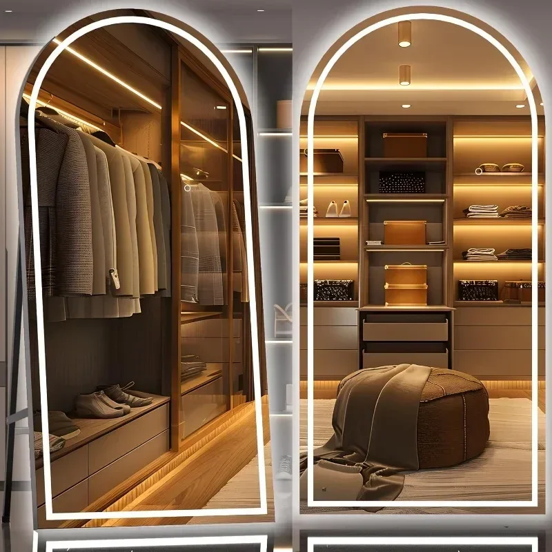 Para espelho de comprimento total de 95 "x 40" com luzes de comprimento total e 3 cores temperaturas e brilho ajustáveis