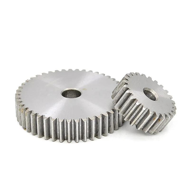 1pcs/lot 1 Mod 45T to 60 Teeth Spur Gear 45# Steel Cylindrical Flat Gear Thickne 10mm Motor Pinion Transmission Gear For 3D CNC