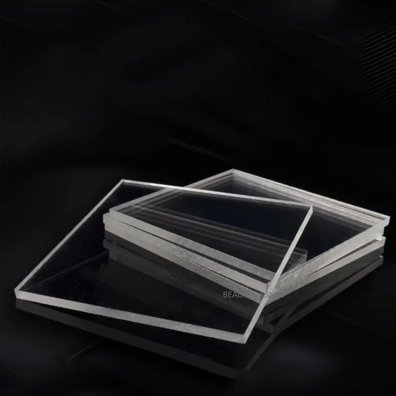 Transparansi Tinggi Lembaran Akrilik Buatan Tangan DIY Bahan Kaca Organik Papan Kotak Display Plexiglas Bening Tebal 1Mm ~ 15Mm