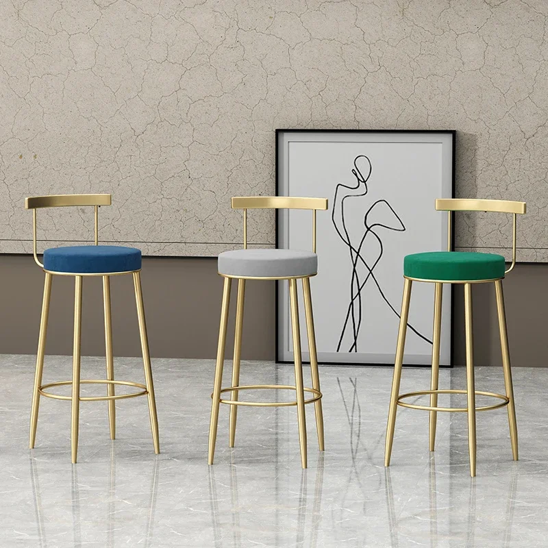 Design Nordic Bar Stools Modern Creative Relaxing Counter Living Room Aesthetic Bar Stools Back Taburete Alto Lounge Furniture