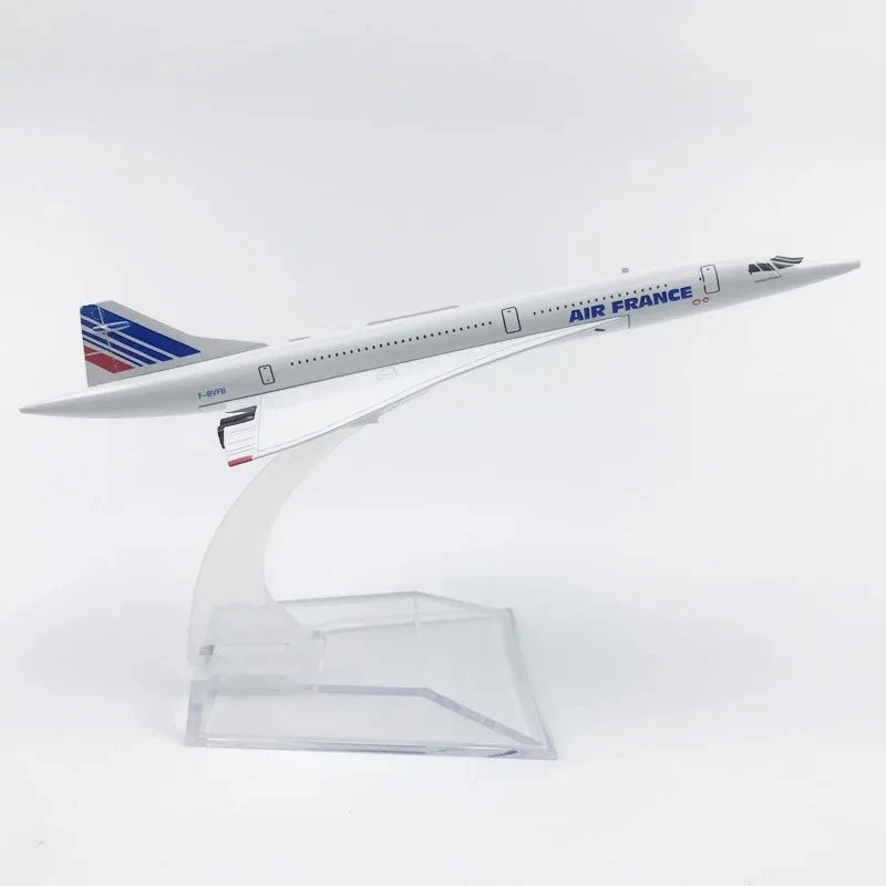 

16CM 1:400 Model Diecast Alloy Airplane Air Concord de France Airline Display Model Collection With Stand Gifts Display Fans