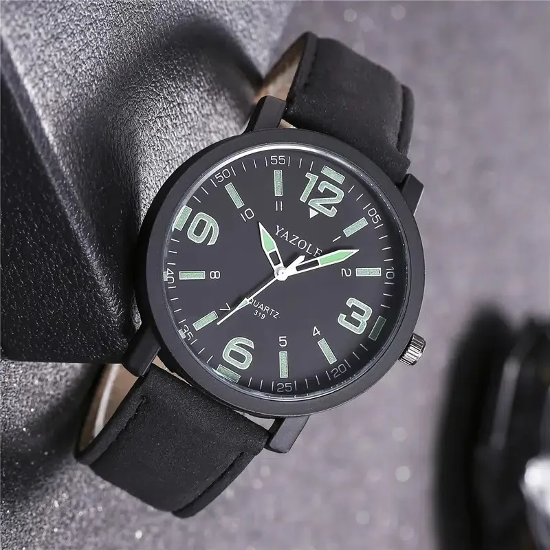 Reloj de pulsera de cuarzo para hombre, cronógrafo deportivo de lujo, de negocios, con fecha y calendario, a la moda