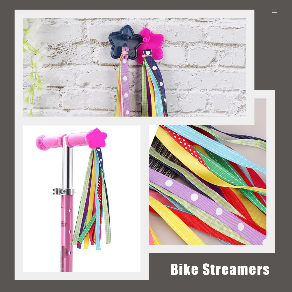 

Colorful Bike Tassels Kids Scooter Accessories Handlebar Streamers Portable Scooter Streamers Children Bicycle