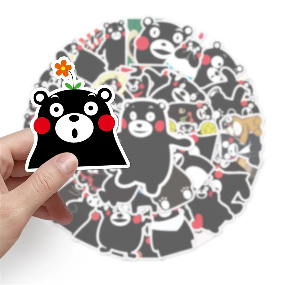 Kumamon Bear-pegatina de dibujos animados para monopatín, pegatina creativa con personalidad de Animal para refrigerador, impermeable, venta al por