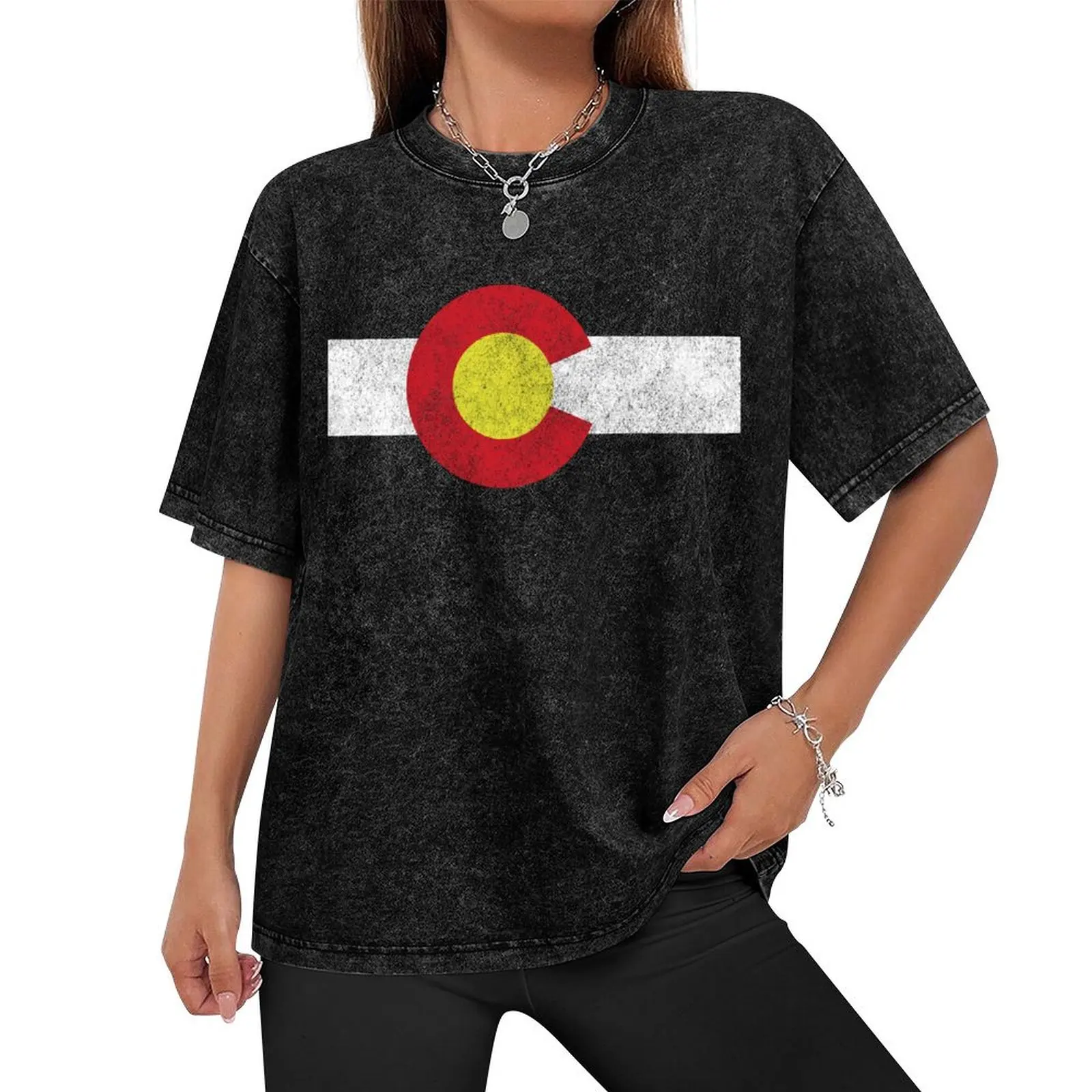 vintage colorado flag T-Shirt oversized graphic tee custom t-shirts graphic t shirts clothing for men