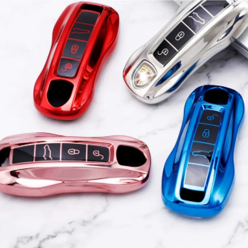 Custodia per chiave auto in TPU di alta qualità per Porsche Panamera Cayenne 971 911 9YA Macan Boxster Protezione remota senza chiave
