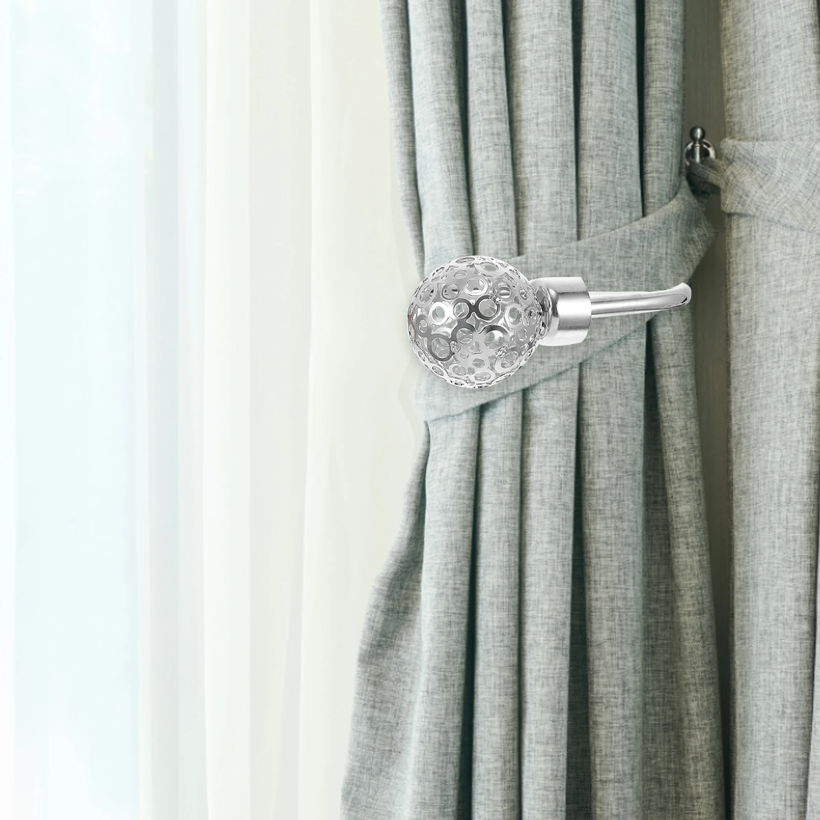 

Curtain Holders Rod Hooks Tie Back Wall Mount Tiebacks Tie-backs Small for Holding Curtains