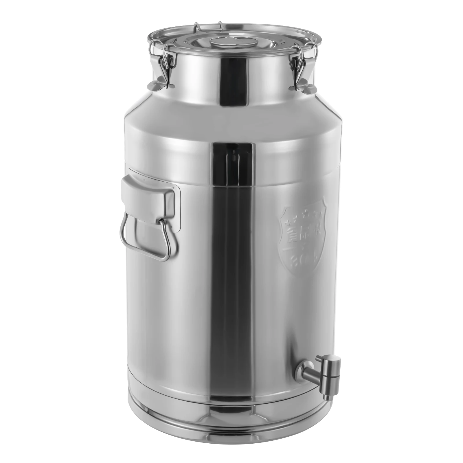 

Food-Grade 304 Stainless Steel Milk Can, 35L Capacity, Reliable Sealing, Anti-Scald Handles, Tap for Safe Storage