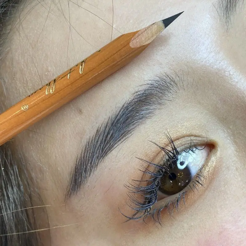 1 arte mostrar lápis de sobrancelha shezi profissional maquiagem dos olhos artista à prova dwaterproof água selvagem sobrancelha lápis linha design raiz e ramo