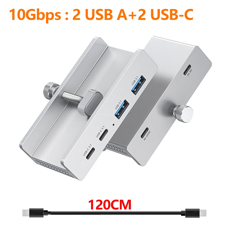 10Gbps HUB USB3.2/3.0/2.0 Splitter Adapter Universal External Multi Clip Dock For iMac Macbook Lenovo Desktop PC Accessories