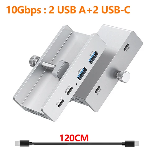 Adaptador divisor USB3.2/3.0/2,0, concentrador de 10Gbps, base externa Universal con múltiples clips para iMac, Macbook, Lenovo, accesorios para PC de escritorio