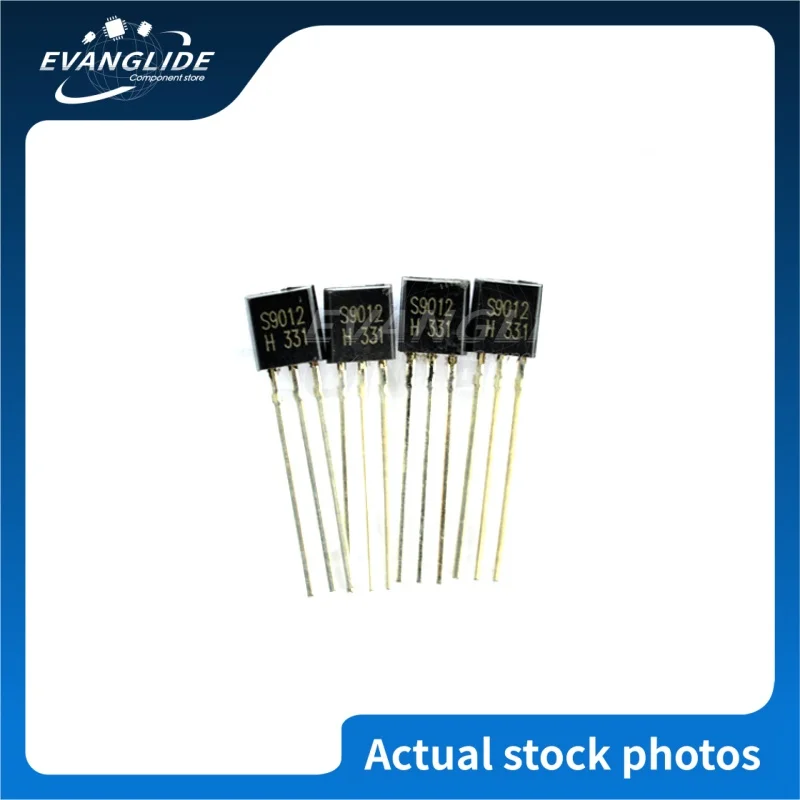 100 PCS/LOT S9012 Original & New Small Signal Bipolar Transistor, 0.5A I(C), 20V V(BR)CEO, TO-92 In Stock Wholesale