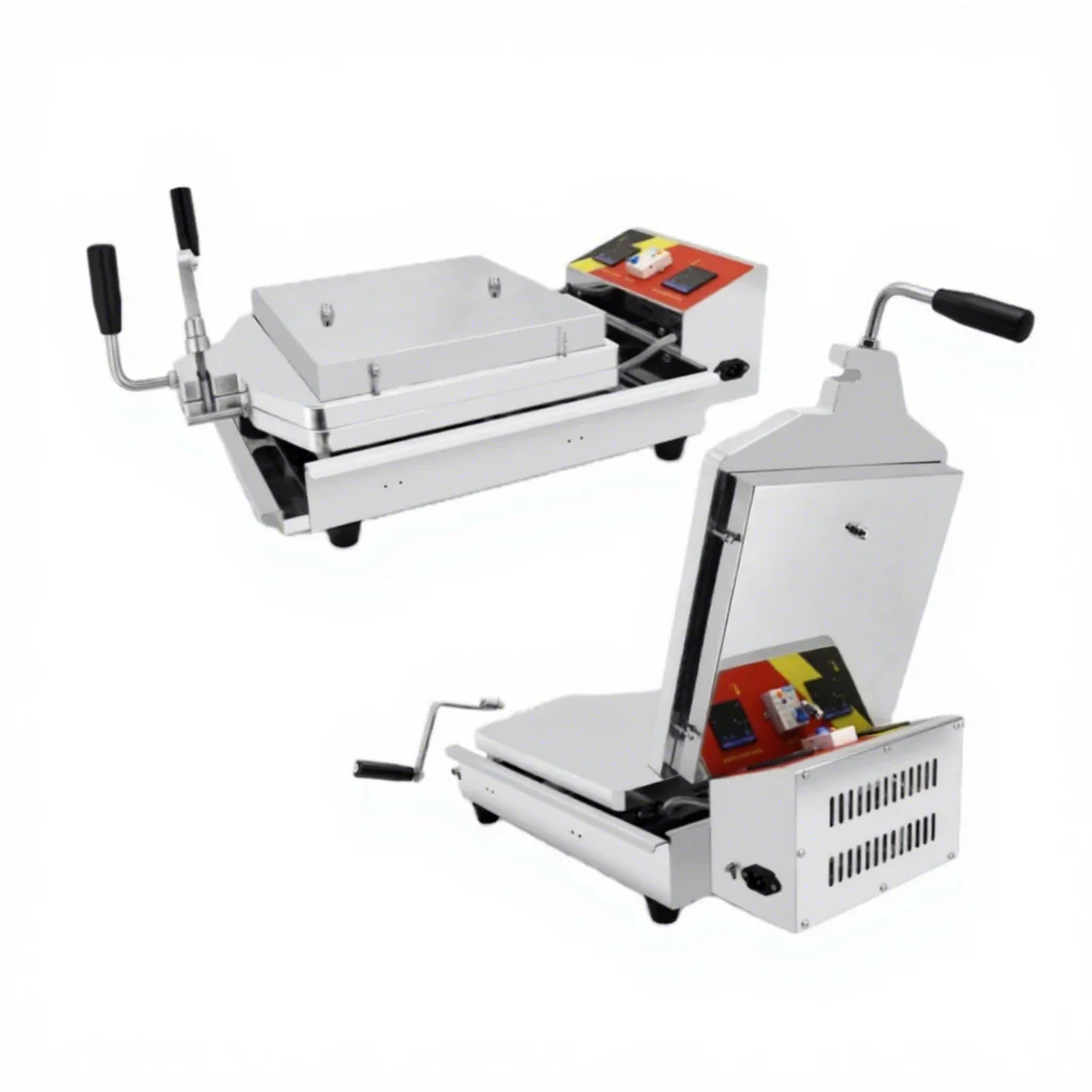 

110V 220V Setting Time Temperature Crispy Fossil Seafood Pie Maker Scallop Cracker Machinery Senbei Making Maker Machine