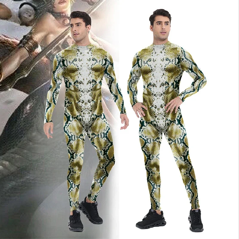 Erwachsene Neue Halloween Kostüm Cosplay Tiere 3D Digitaldruck Lustige Thema Party Rolle Spielen Lange Ärmel Body