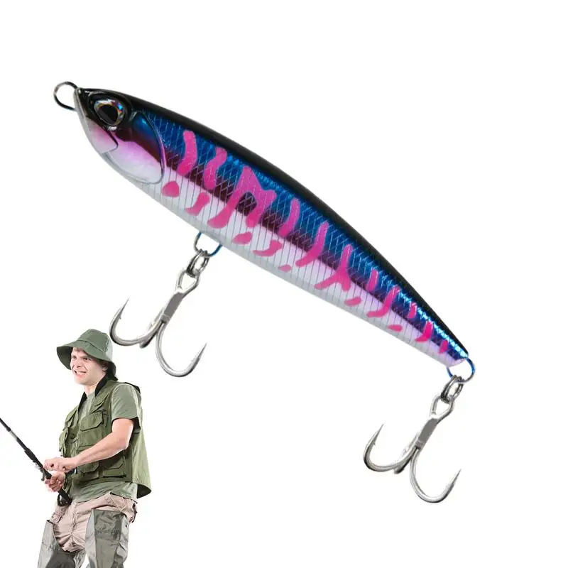 

Slow Sinking Pencil Lure Reusable Slow Sinking Minnow Lures Portable Angling Tackle Kits Colorful Bass Shaker Bait For All Water