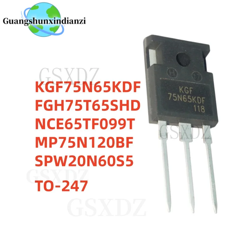 5PCS NEW FGH75T65SHD NCE65TF099T MP75N120BF SPW20N60S5 20N60S5 KGF75N65KDF 75N65KDF TO-247 In Stock