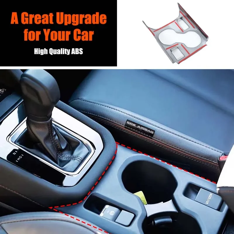 1Pcs ABS Carbon Fiber For Subaru Forester 2025+ Car front drainage cup holder panel decorative sticker car interior accessories