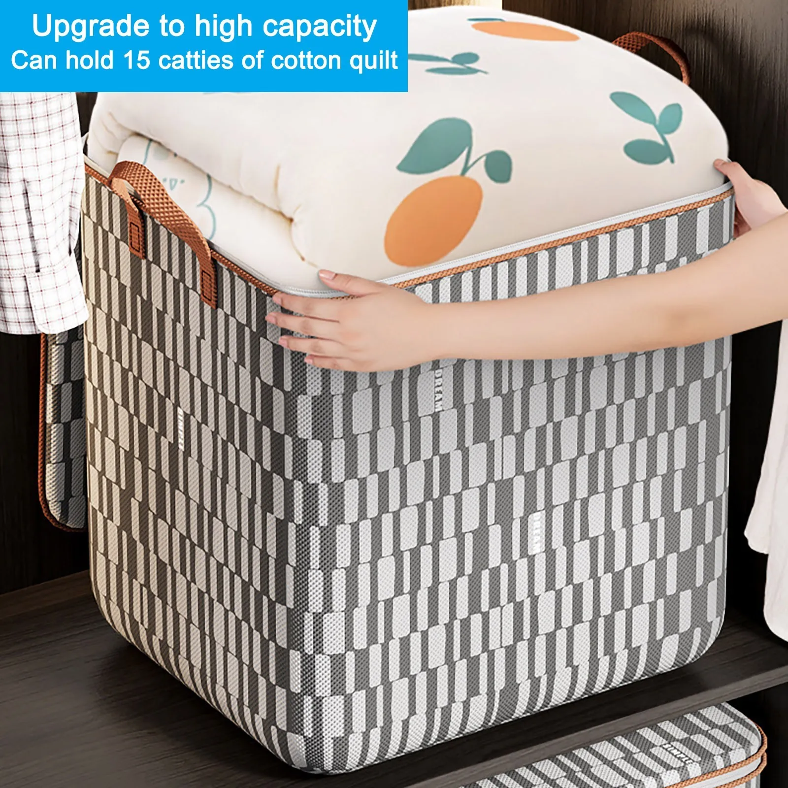 Large Capacity Clothes Storage Bag Portable Dustproof Moving Luggage Bag Household Simple Clothes & Quilt Storage Box.