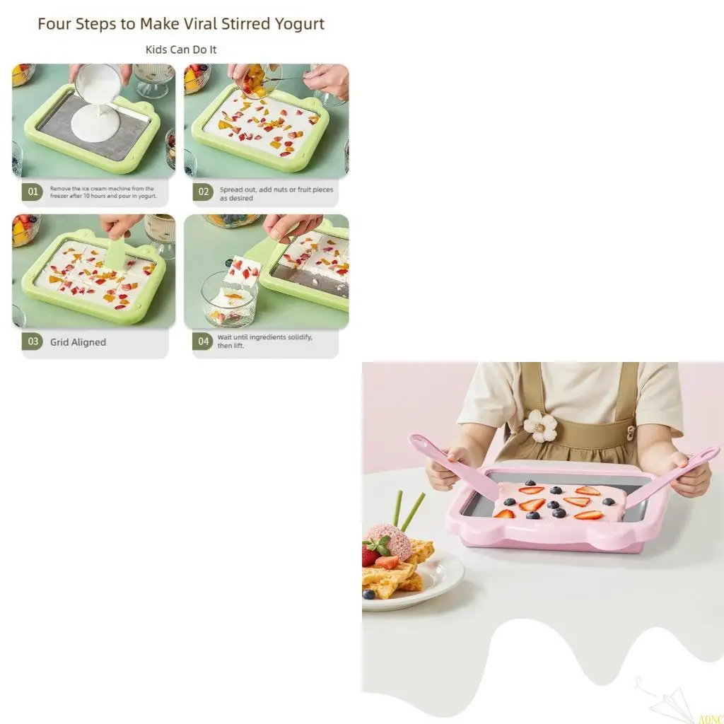 A0NC （1 Pack）Instants Freeze Maker With 2 Scrapers Dessert Equipment